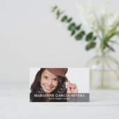 俳優の二重Headshotの透明なパネル 名刺 (スタンド正面)