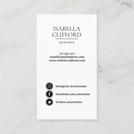 俳優の写真の会合媒体の上のモデルダンサーの終わり 名刺 (裏面)