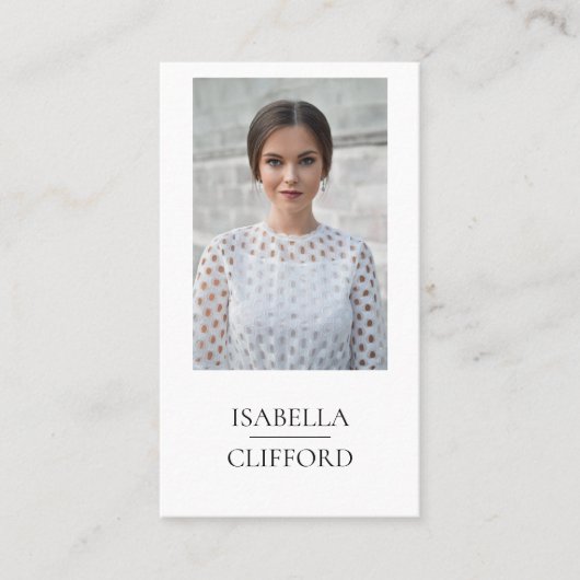 俳優の写真の会合媒体の上のモデルダンサーの終わり 名刺 (正面)