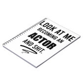 俳優の卒業式パーティおもしろいギフトシアター愛好家 ノートブック (左側)