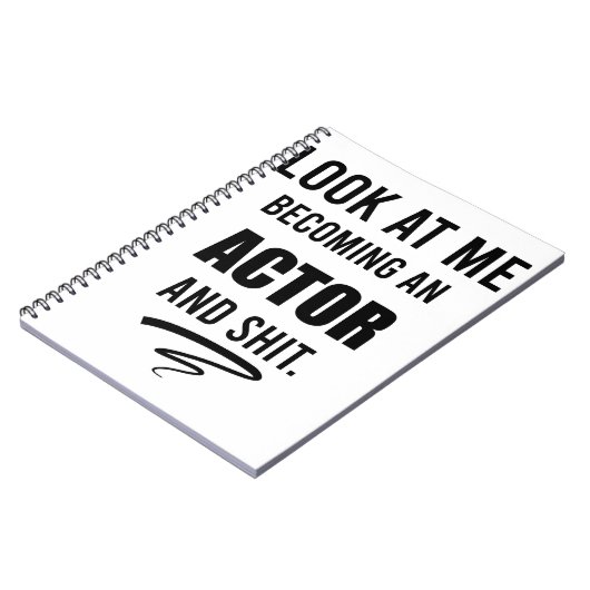 俳優の卒業式パーティおもしろいギフトシアター愛好家 ノートブック (左側)