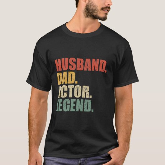 俳優の夫パパ伝説の父の日 Tシャツ (正面)