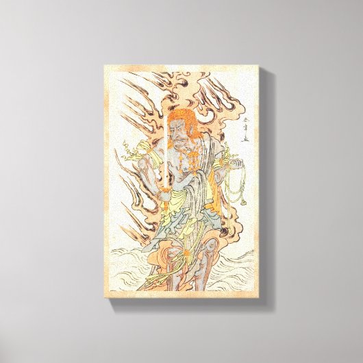 俳優の市川團十郎（5代目）による石像 キャンバスプリント (正面)