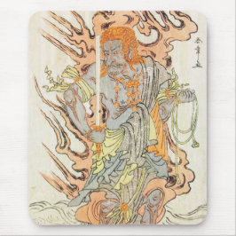 俳優の市川團十郎（5代目）による石像 マウスパッド