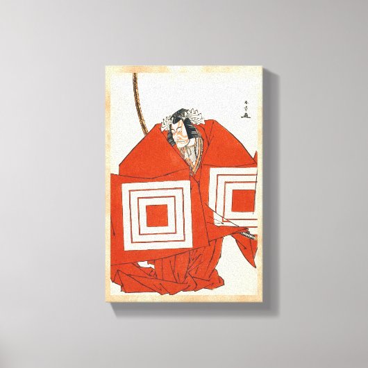 俳優の市川團十郎（5代目）in志原区勝川 キャンバスプリント (正面)