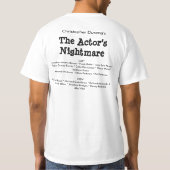 俳優の悪夢のTシャツ Tシャツ (裏面)