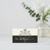 俳優の粋な孔雀の羽 名刺 (スタンド正面)