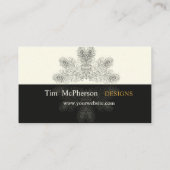 俳優の粋な孔雀の羽 名刺 (裏面)