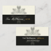 俳優の粋な孔雀の羽 名刺 (正面/裏面)