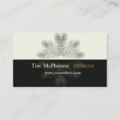 俳優の粋な孔雀の羽 名刺 (裏面)