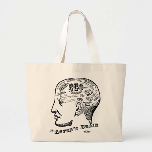 俳優の頭脳のトート ラージトートバッグ (正面)