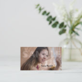 俳優のheadshotの名刺は演技を模倣します 名刺 (スタンド正面)