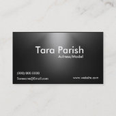 俳優のheadshotの名刺は演技を模倣します 名刺 (裏面)