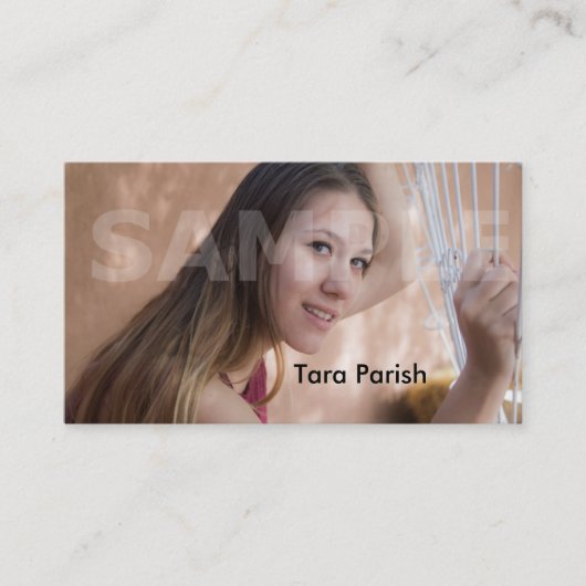 俳優のheadshotの名刺は演技を模倣します 名刺 (正面)