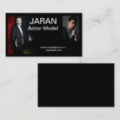 俳優のHeadshotの名刺 名刺 (正面/裏面)