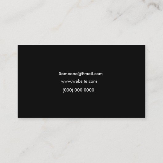 俳優のHeadshotモデル3写真 名刺 (裏面)