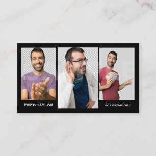 俳優のHeadshotモデル3写真 名刺