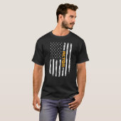 俳優カー誇りを持ったラー前向きヴィンテージ米国国旗 Tシャツ (正面フル)