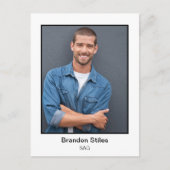 俳優ヘッドショット写真ポストカード ポストカード (正面)