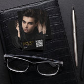 俳優ミニマルモダンのサインのヘッドショット 名刺