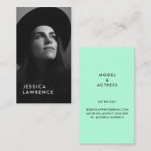 俳優モダンがヘッドショット写真をモデル化 名刺 (正面/裏面)