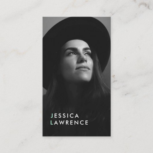 俳優モダンがヘッドショット写真をモデル化 名刺 (正面)