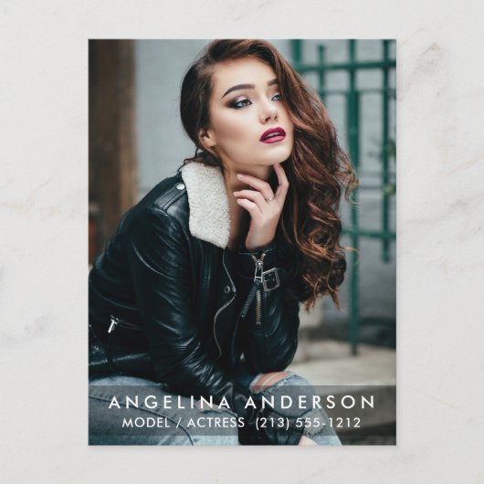 俳優モダンモデル写真はがき ポストカード (正面)