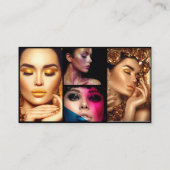 俳優モデルのダンサーの写真のトレンディーコンテンポラリーはっきりした 名刺 (裏面)