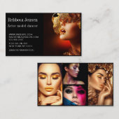 俳優モデルのダンサーの写真のトレンディーコンテンポラリーはっきりした 名刺 (正面/裏面)