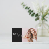 俳優モデルのダンサーの写真のトレンディーコンテンポラリーはっきりした 名刺 (スタンド正面)