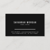 俳優モデルのダンサーの写真のトレンディーコンテンポラリーはっきりした 名刺 (裏面)