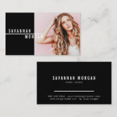 俳優モデルのダンサーの写真のトレンディーコンテンポラリーはっきりした 名刺 (正面/裏面)