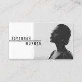 俳優モデルのダンサーの写真トレンディーコンテンポラリー黒 名刺 (正面)