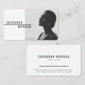 俳優モデルのダンサーの写真トレンディーコンテンポラリー黒 名刺 (正面/裏面)