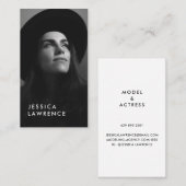 俳優モデルのヘッドショット写真シンプル写真 名刺 (正面/裏面)