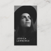 俳優モデルのヘッドショット写真シンプル写真 名刺 (正面)