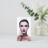 俳優モデルのヘッドショット写真モダン撮影 名刺 (スタンド正面)