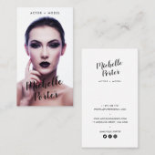 俳優モデルのヘッドショット写真モダン撮影 名刺 (正面/裏面)