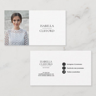 俳優モデルダンサーのヘッドショット写真ソーシャルメディア 名刺