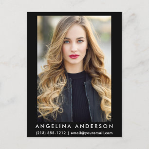 俳優モデル写真はがき – 黒 ポストカード