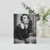 俳優モデル写真白黒はがき ポストカード (スタンド正面)