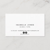 俳優モデル歌手ダンサーピンク写真の名刺 名刺 (裏面)