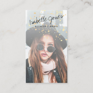 俳優モデル歌手ダンサーピンク写真の名刺 名刺