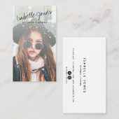 俳優モデル歌手ダンサーピンク写真の名刺 名刺 (正面/裏面)