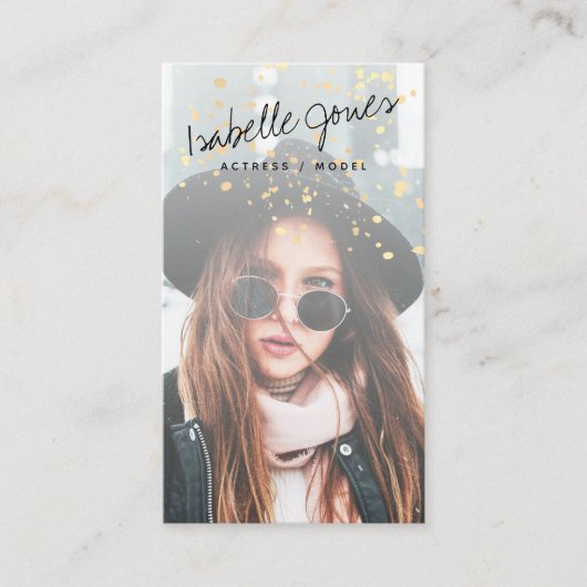 俳優モデル歌手ダンサーピンク写真の名刺 名刺 (正面)