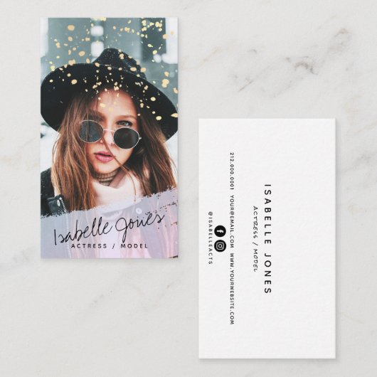 俳優モデル歌手ダンサーフォト名刺 名刺 (正面/裏面)