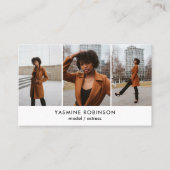 俳優モデル歌手ダンサー3フォトソーシャルアイコン 名刺 (正面)