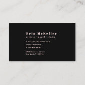 俳優モデル歌手赤面ピンクフォト名刺 名刺 (裏面)