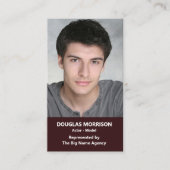 俳優モデル縦型フォトマルーン 名刺 (正面)