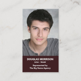 俳優モデル縦型フォトマルーン 名刺